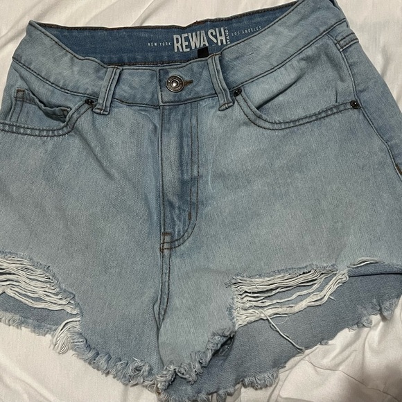 Rewash Brand denim shorts with distress - Picture 1 of 6